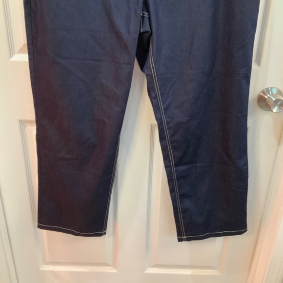 BOB MACKIE WEARABLE ART DENIM WIDE LEG BLUE PANTS PLUS SIZE 2X - Picture 3 of 7